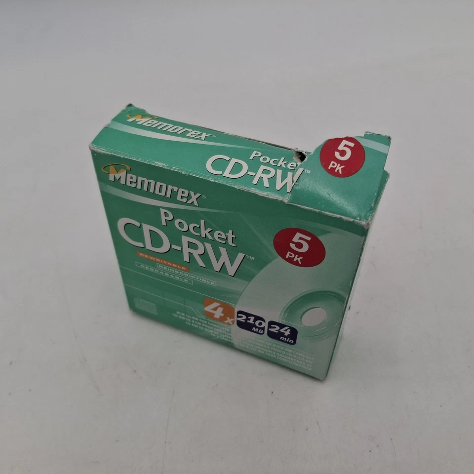 Memorex Pocket CD-RW 4x 210 MB 24-min. Blank Mini Discs 5 Pack - Image 4 of 4