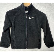 Nike Kids Black Fleece Zip Up Jacket Size 7 6-7 Years