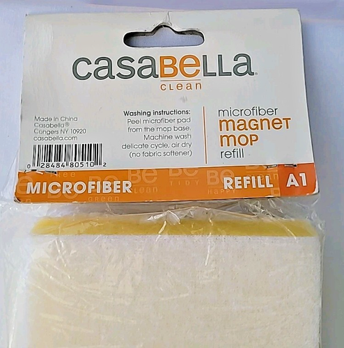 New Casabella Magnet Microfiber Clean Floor Sponge Scrub Mop Head Refill A1 - Picture 5 of 8