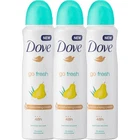 Dove Go Fresh Pear & Aloe Antiperspirant Deodorant Spray 150ml, 5.07 oz - 3 Pack