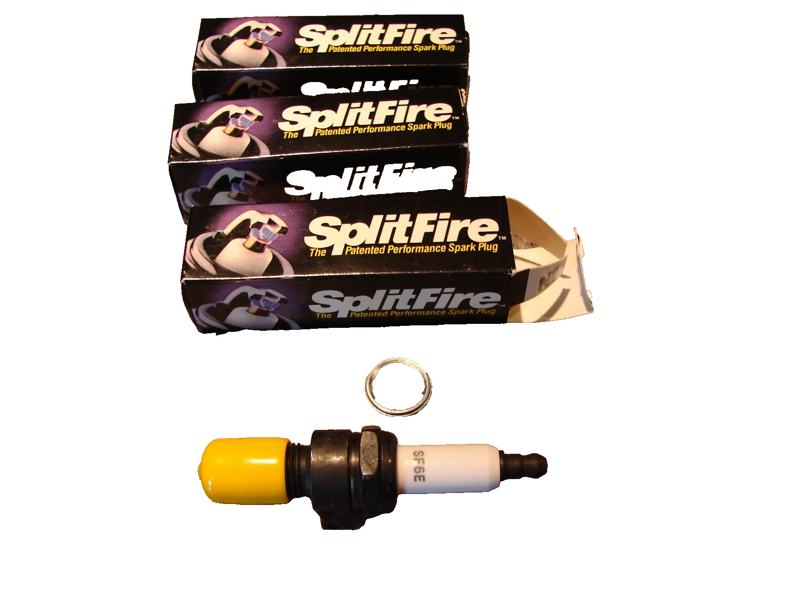 3 Spitfire High Performance Spark Plugs SF6E New Old Stock W/Boxes Nice 