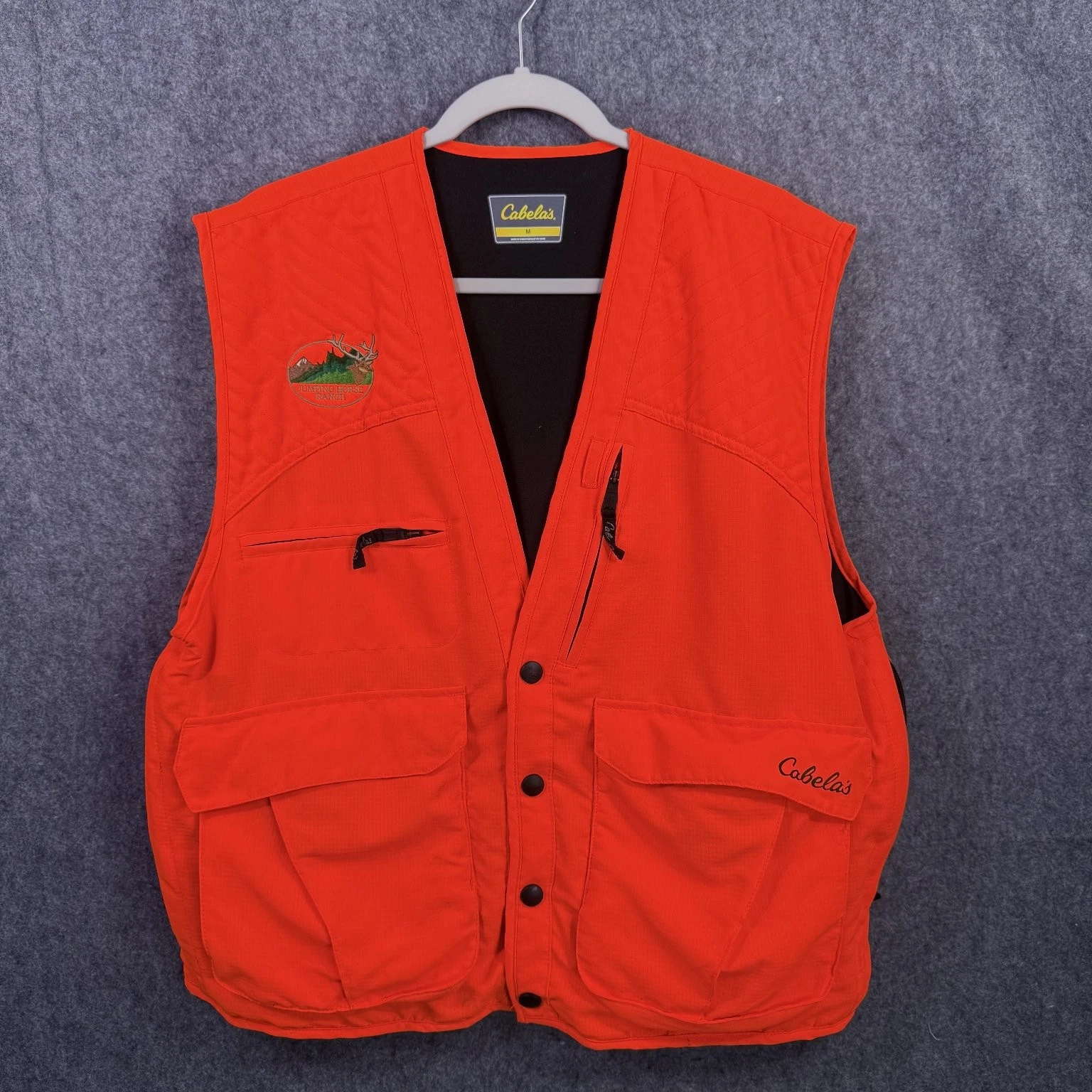 Cabela's Men's Hunting Vest Orange Medium Polyester Insulated