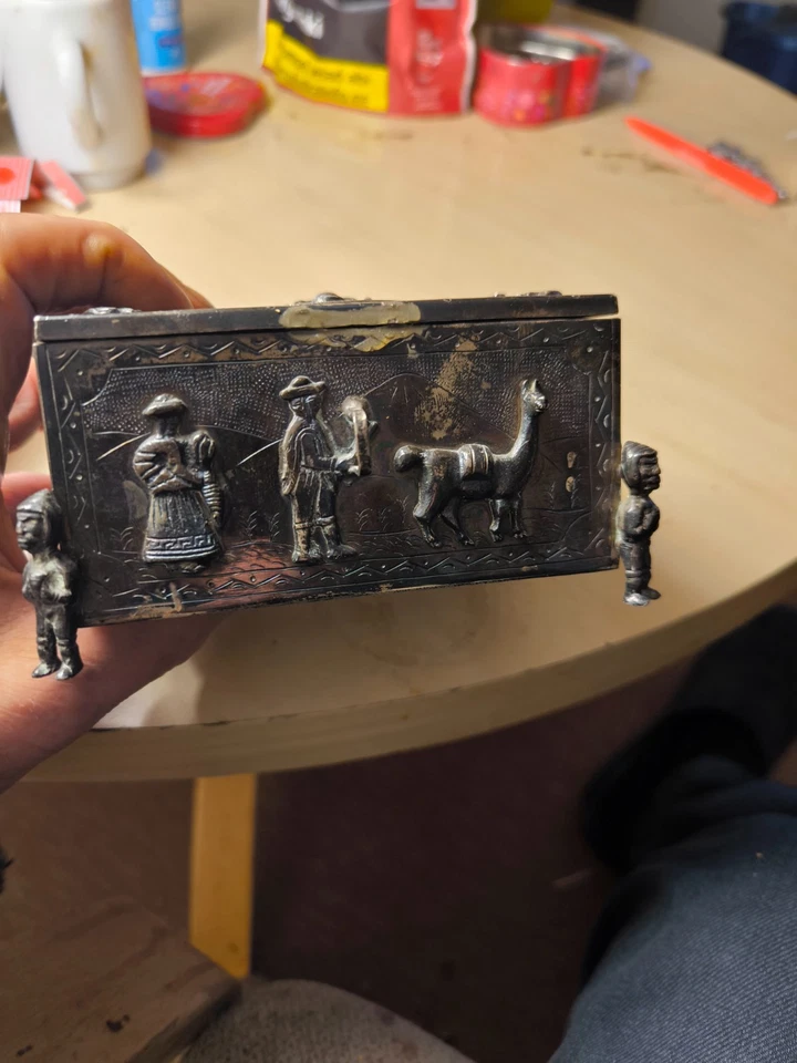 антикварная серебряная шкатулка - Изображение 4 из 4