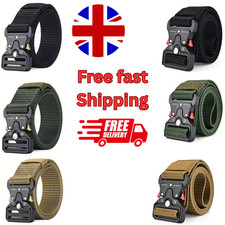 Quick Release Work Belt Tactical Black Men Army Webbing Nylon Waistbelt Luxury.