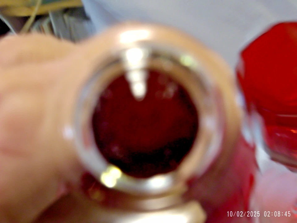 Juego de 6 vasos de cristal todo uso rojo rubí Foto 4 de 4