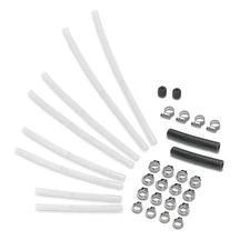 Corrugated Fuel Line Flex Hose Submersible Gas/E85 Safe + Clamps Variety Pack