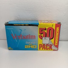 48 Verbatim DataLife MF 2HD 3.5 Microdisk Formatted Floppy Disks Open Box