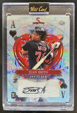 2024 Wild Card Five Draw Juan Brito White Crystal Ace Spades Auto Autograph #1/1