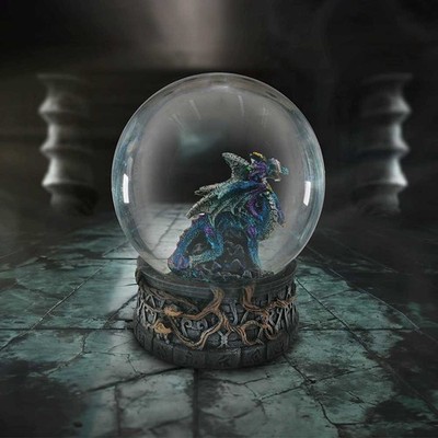 Original Nemesis Now Drachensturm Schneekugel 10 cm Geschenk Wohndeko Resin