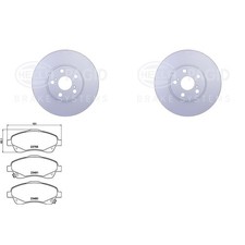 HELLA PAGID BREMSENSET 277mm VORNE passend für TOYOTA AVENSIS T25