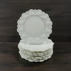 New ListingWestmoreland Old Quilt Milk Glass Plates Set of 7 Vintage Scalloped Edge 8”