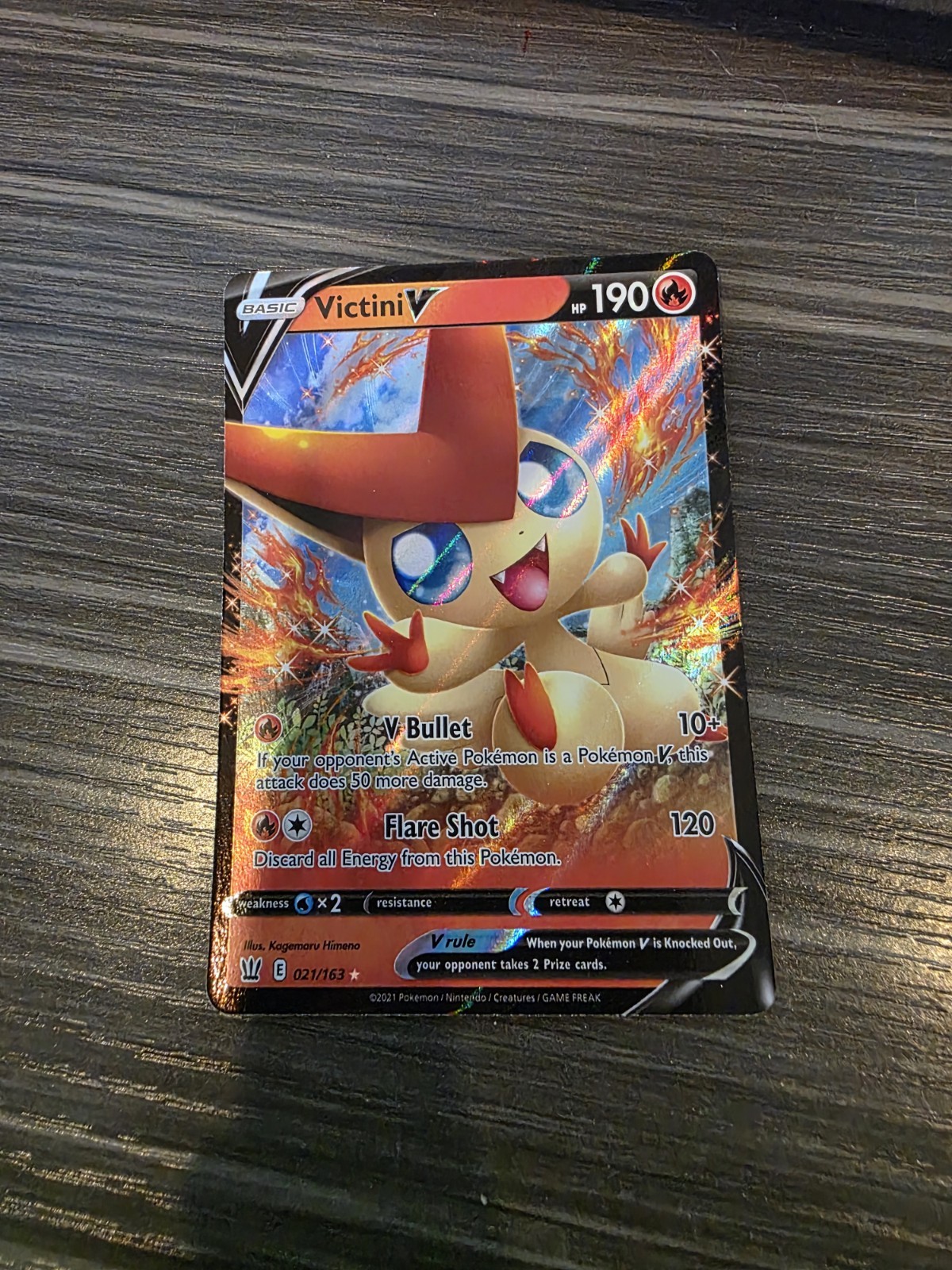 Victini V 21/163 Battle Styles Ultra Rare Full Art Holo Pokemon TCG NM