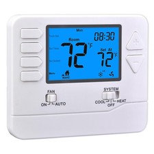 5-1-1 Day Programmable Thermostats for Home 2 Heat/ 2 Cool Conventional