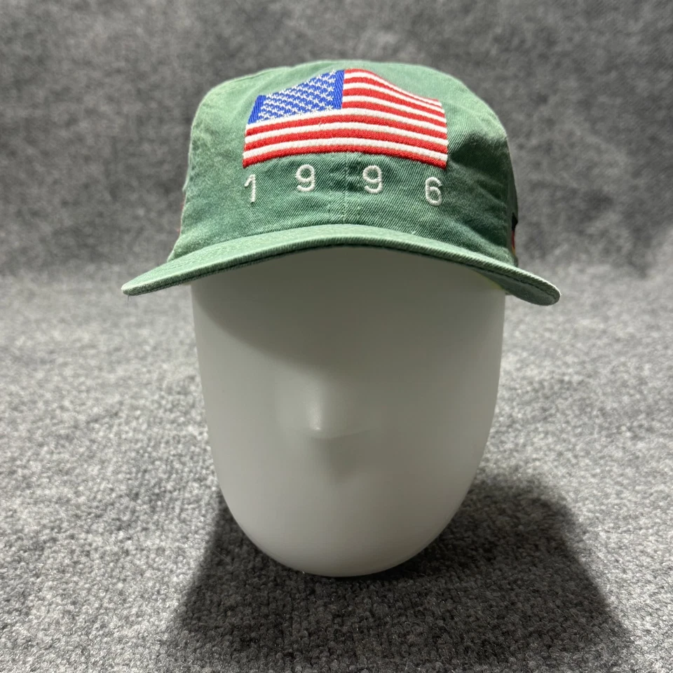 Vintage Reversible 1996 Olympic Flags Hat Cap Cotton USA - Image 2 of 4