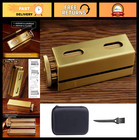 Vintage Brass Cigarette Roller Machine Pure Copper Joint Roller for 70mm Paper