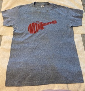 VINTAGE HANES THE MONKEES LOGO ADULT LARGE MUSIC BAND TEE 1986 USA NEVER WORN