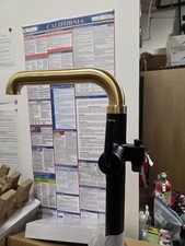 Kohler Floor Mount Tub Filler  ValveMatte Blk Brushed Modern Brs K-T27424-4-BMB