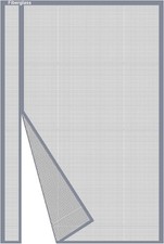 Risareyi Side Opening Magnetic Fly Screens for Doors 185x190cm, Reinforced Grey