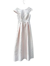Alfred Sung Blush Pink Sateen Dress Size 2 | Elegant Gown Pockets $231 NEW NWT