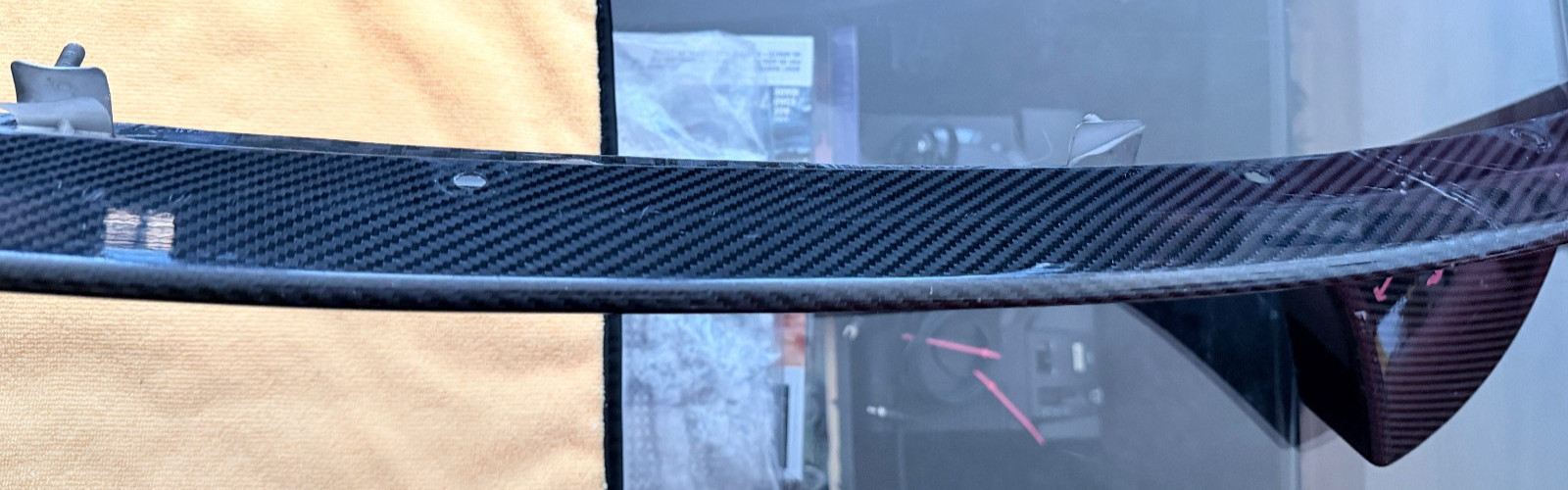Aston Martin Vantage Front Bumper Carbon Fiber Spoiler AD23-17626-AB *Note