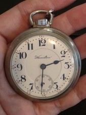 Antique Hamilton Watch Co Pocket Watch Railroad 5 Position 21 Jewels 940