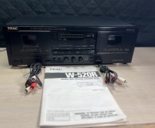 TEAC W-520R DUAL CASSETTE DECK DOLBY HXPRO HI-SPEED METAL With Owners Manual