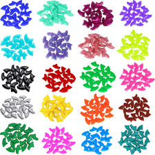 100Pcs 10 Colors Cat Nail Caps, Cat Claw Caps Cat Nail Covers with Adhesive Gl