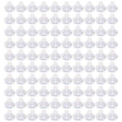 100pcs Silicone Earring Backs Replacements Hypoallergenics Support for Earrings