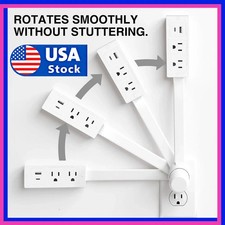 Rotating Extender Electrical Outlet Expander Power Socket Sofas Nightstands Desk