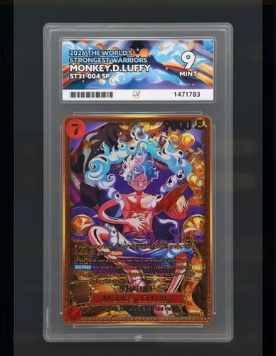One Piece Tcg Monkey D. Luffy ST31-004 SP Gold Emperor Holo Alt Art ACE 9 OP17