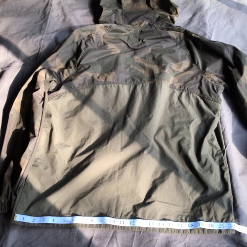 abercrombie & fitch windbreaker water resistant dark green w/ camo hood mens Meg - Picture 11 of 18