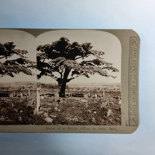 WW1 Military Stereoview C1916 Real Photo Turkey Gallipoli Sedd El Bahr  Grave