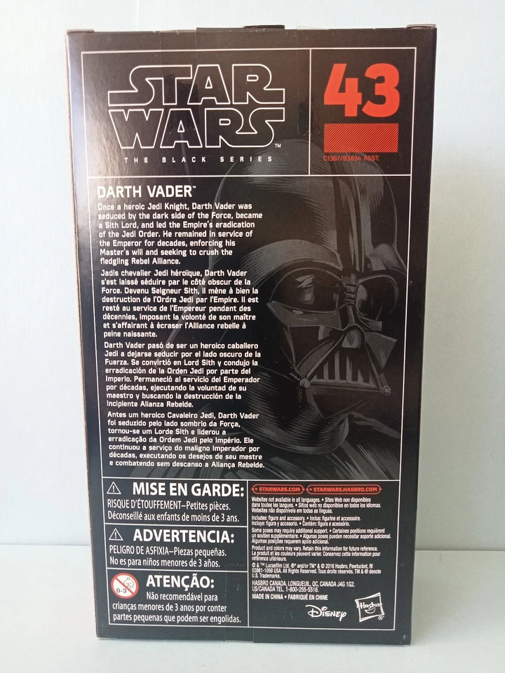 Star Wars figure Darth Vader Black Series 6" #43 sealed - Imagen 4 de 4