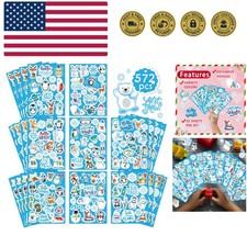 576 Pcs Winter Stickers for Kids, Winter Holiday Stickers with Snowflake Peng...