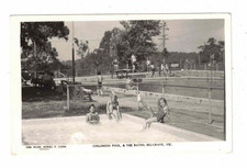 Vintage Postcard c1950s Childrens Pool & The Baths, Belgrave, Vic. Rose P. 13294