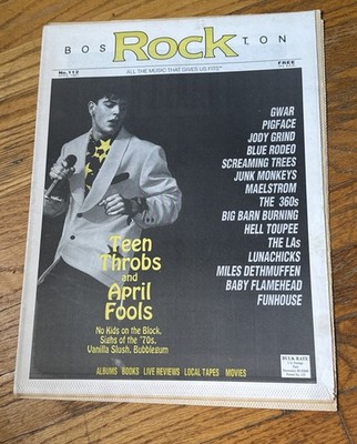 Boston Rock Magazine 1991 New Kids On The Block Screaming Trees Fugazi Gwar OG