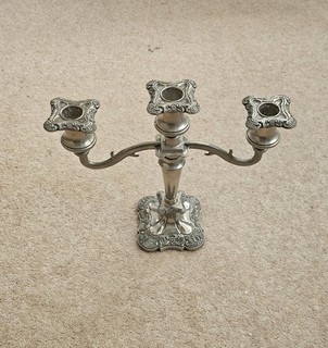 Silver Plated Candelabra 3 Arms