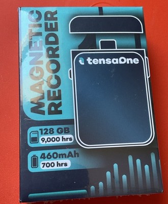 tensaOne Magnetic Voice Recorder 128GB Flash Memory 9000hrs Recording Time