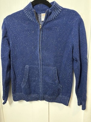 NWOT Vtg 2014 Gymboree Boys Sz10-12 Blue Heather Sweater, Zip Up