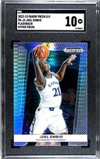 2022-23 Panini Prizm Draft Joel Embiid Flashback SGC 10 Gem Mint Hyper Prizm