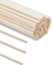 60Pcs Wood Square Dowel Rods 1/8 X 1/8 X 12 Inch,Balsa Wood Squares for Crafts,M