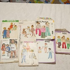 Bundle Of 7 1970s Vintage Sewing Pattern Collection Child Size 3 Simplicity