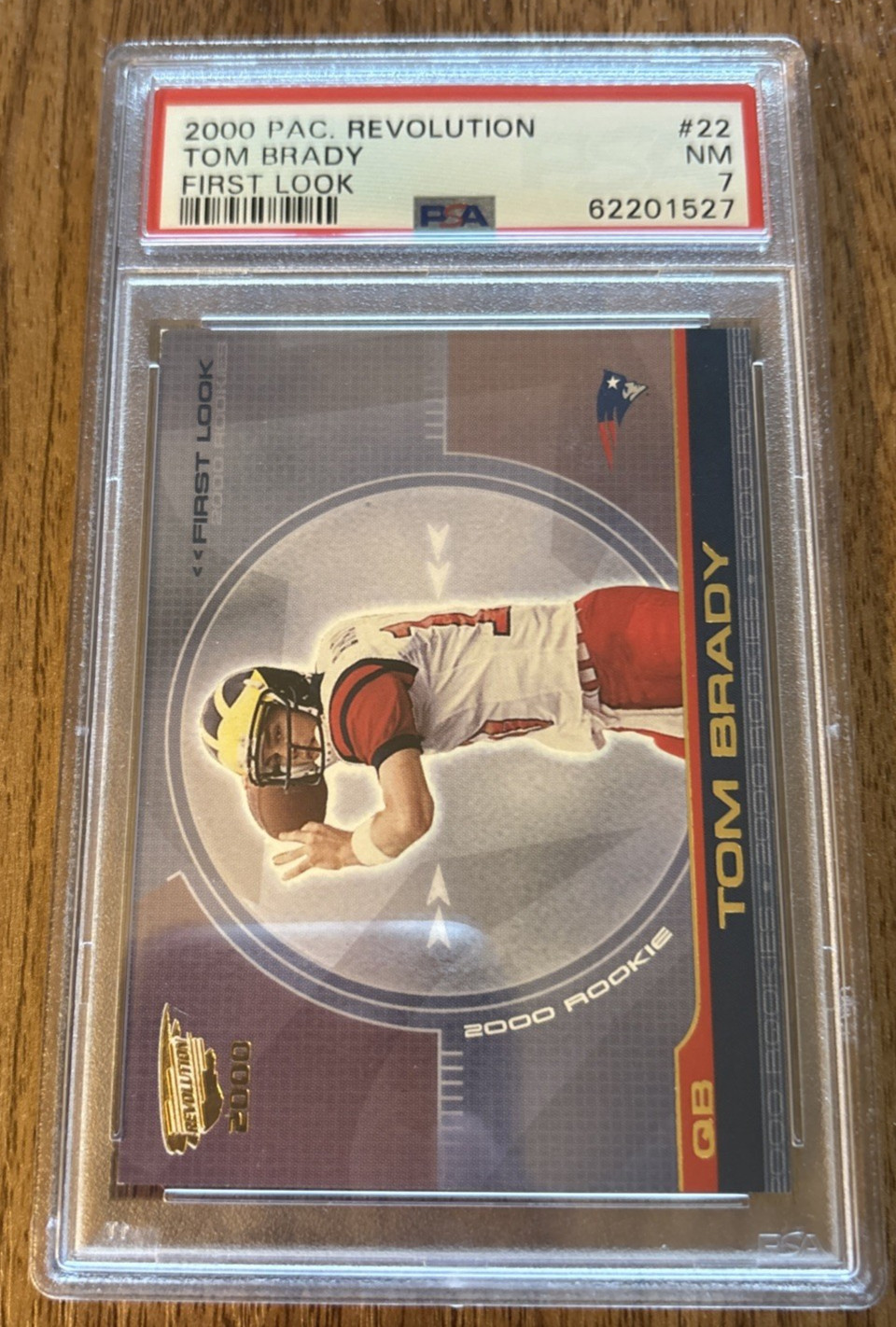 Tom Brady 2000 Pacific Revolution First Look #22 PSA 7