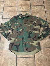 Vintage Rattlers Brand Button Up Camo Shirt Jacket Duck Camo Men Sz L Hunting