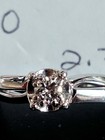 Vintage Solitaire Diamond Engagement Ring Mounted On 18kt White Gold Size 7 — photo 2
