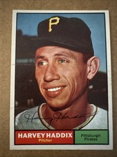 Harvey Haddix 1961 Topps #100 Signed AUTOGRAPHED Card PITTSBURGH PIRATES Died 94