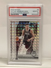 Panini Mosaic 2023-24 Victor Wembanyama Introductions Mosaic #8 RC PSA 10