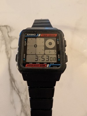 Casio Twin-Graph AE-20w extremely rare. partially functional see description 