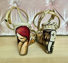 SANDALO PRADA CERVO LUX STAMPATO ZEPPA FATA DI JAMES JEAN MADE IN ITALY TAGLIA 39