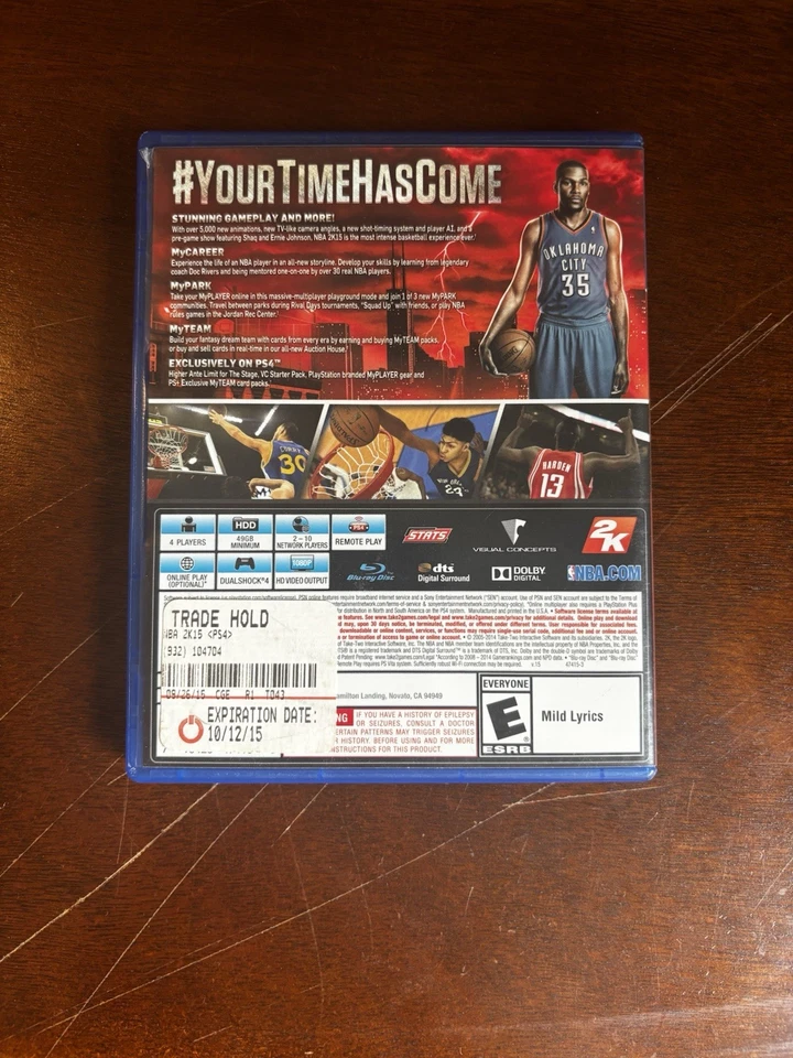 NBA 2K15 Sony Playstation 4 PS4 Baloncesto CIB Videojuego Clasificado E Disco y Estuche Foto 4 de 4